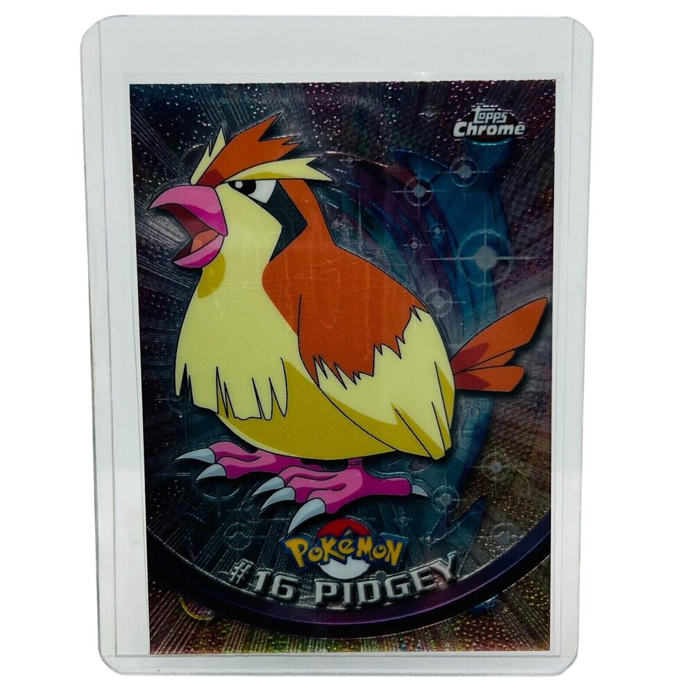 Pokémon Pidgey #16 Pokemon 2000 Topps TV Animation Chrome Series 1 Holo Foil
